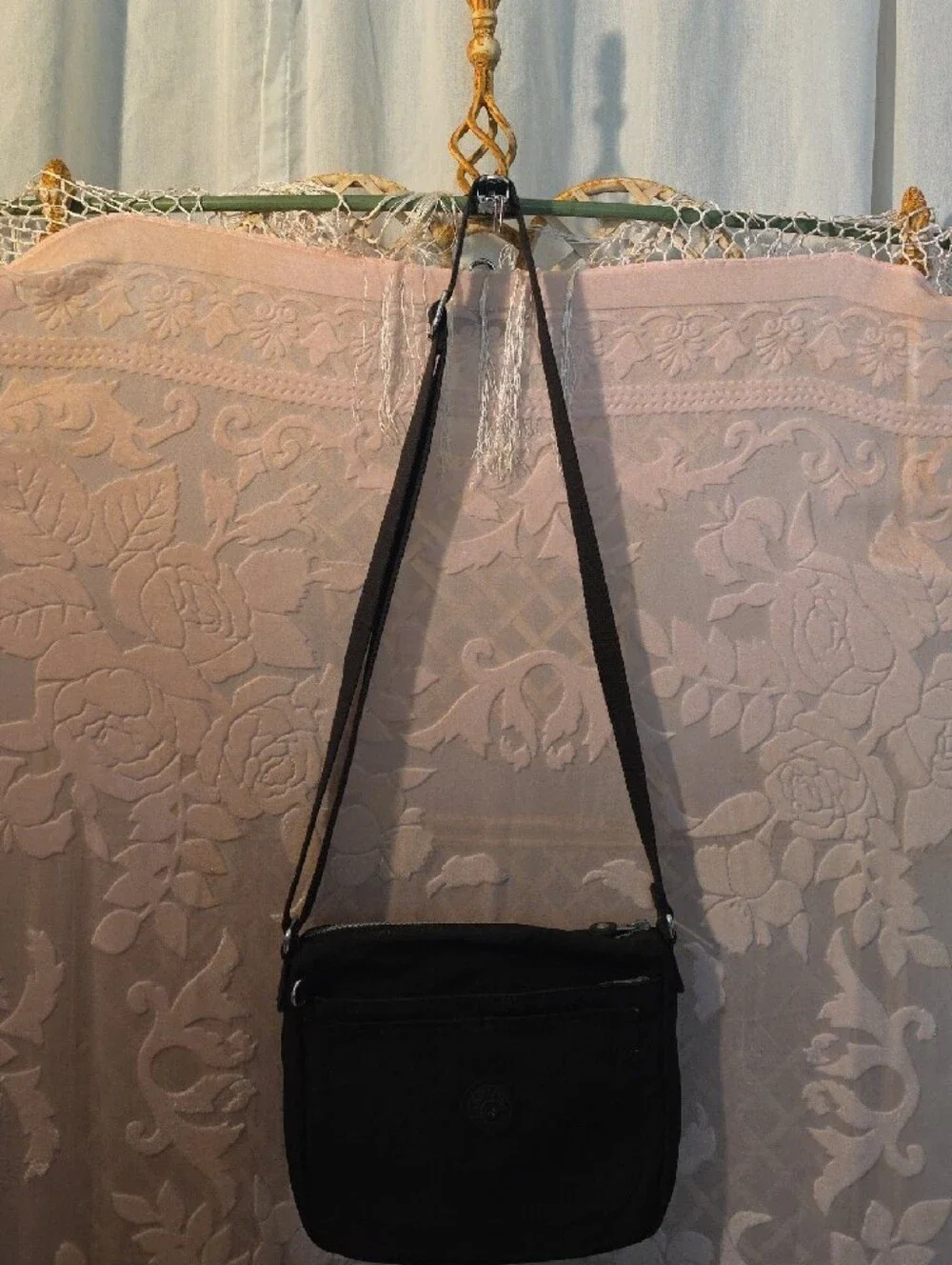 Kipling Black Hobo Shoulder Bag with Multiple Zips